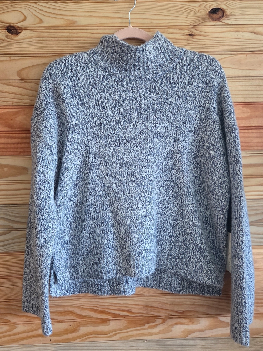 Rachel Zoe Blue Marled Turtleneck Sweater